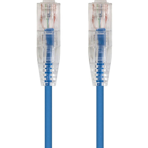 Monoprice SlimRun Cat6 28AWG UTP Ethernet Network Cable, 7ft Blue
