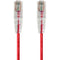 Monoprice SlimRun Cat6 28AWG UTP Ethernet Network Cable, 7ft Red