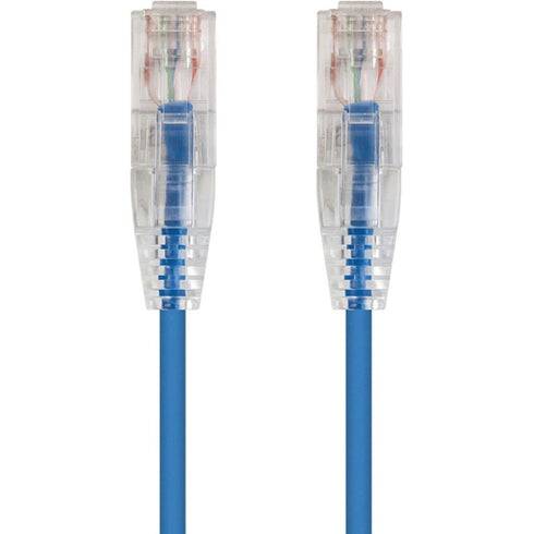 Monoprice SlimRun Cat6 28AWG UTP Ethernet Network Cable, 14ft Blue