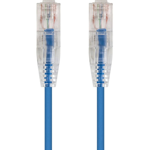 Monoprice SlimRun Cat6 28AWG UTP Ethernet Network Cable, 20ft Blue