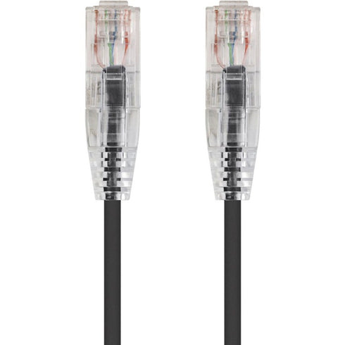 Monoprice SlimRun Cat6 28AWG UTP Ethernet Network Cable, 7ft Black