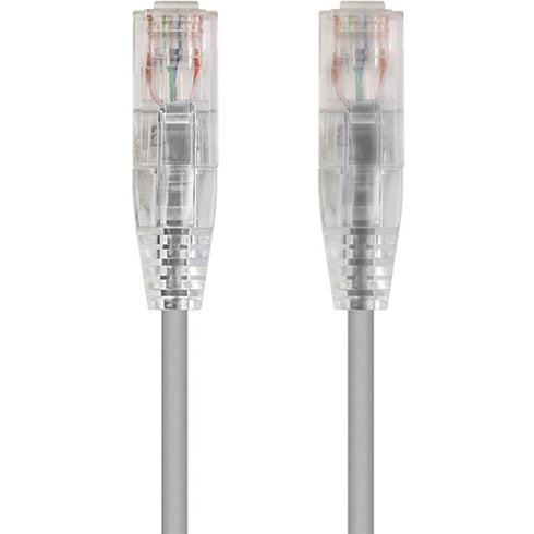 Monoprice SlimRun Cat6 28AWG UTP Ethernet Network Cable, 5ft Gray