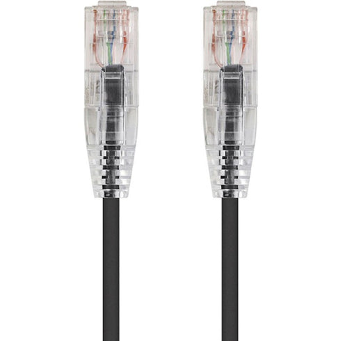 Monoprice SlimRun Cat6 28AWG UTP Ethernet Network Cable, 5ft Black
