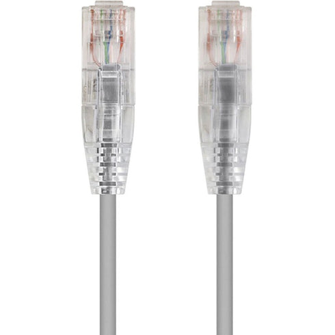 Monoprice SlimRun Cat6 28AWG UTP Ethernet Network Cable, 3ft Gray