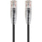 Monoprice SlimRun Cat6 28AWG UTP Ethernet Network Cable, 3ft Black