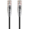 Monoprice SlimRun Cat6 28AWG UTP Ethernet Network Cable, 2ft Black
