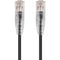Monoprice SlimRun Cat6 28AWG UTP Ethernet Network Cable, 20ft Black