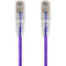 Monoprice SlimRun Cat6 28AWG UTP Ethernet Network Cable, 1ft Purple
