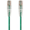 Monoprice SlimRun Cat6 28AWG UTP Ethernet Network Cable, 1ft Green
