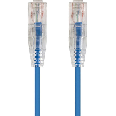 Monoprice SlimRun Cat6 28AWG UTP Ethernet Network Cable, 10ft Blue