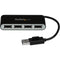 StarTech.com 4 Port Portable USB 2.0 Hub w- Built-in Cable - 4 Port USB Hub