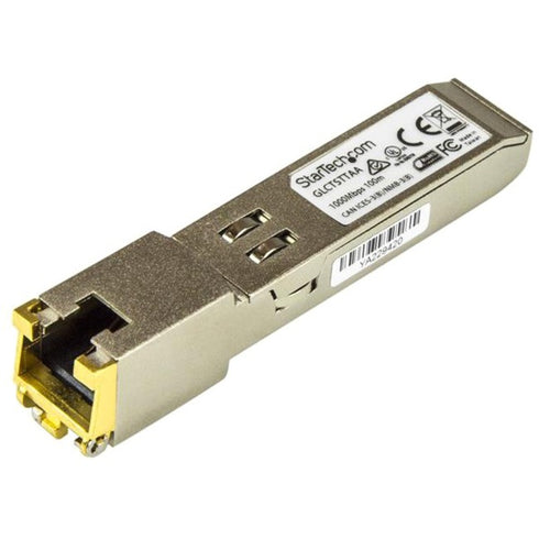 StarTech.com Cisco GLC-T Compatible SFP Module - TAA - 1000BASE-T Copper SFP Transceiver - Lifetime Warranty - 1 Gbps - Maximum Transfer Distance: 100 m (328 ft)