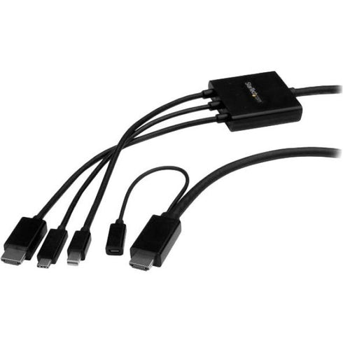 StarTech.com USB-C HDMI Cable Adapter - 6 ft - 2m - 4K - Thunderbolt Compatible - HDMI - USB C - Mini DisplayPort to HDMI Cable
