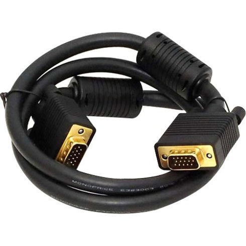 Monoprice 3ft SVGA Super VGA M-M Monitor Cable with ferrites (Gold Plated)