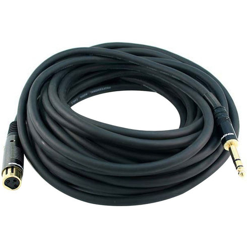 Monoprice 35ft Premier Series XLR Female to 1-4inch TRS Male 16AWG Cable (Gold Plated)