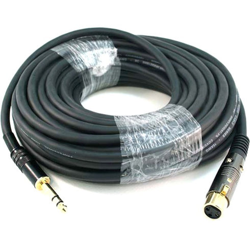 Monoprice 50ft Premier Series XLR Female to 1-4inch TRS Male 16AWG Cable (Gold Plated)