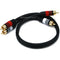 Monoprice 1.5ft Premium 2 RCA Plug-2 RCA Plug M-M 22AWG Cable - Black
