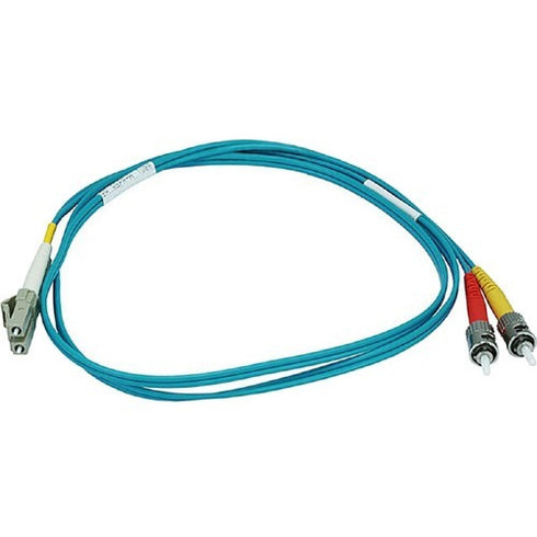 Monoprice 10Gb Fiber Optic Cable, LC-ST, Multi Mode, Duplex - 1 Meter (50-125 Type) - Aqua