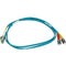 Monoprice 10Gb Fiber Optic Cable, LC-ST, Multi Mode, Duplex - 1 Meter (50-125 Type) - Aqua