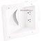 Monoprice Recessed Low Voltage Media Plate w- Duplex Surge Suppressor - White