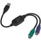 Monoprice PS-2 Keyboard-Mouse to USB Converter Adapter, Black