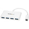 StarTech.com 4 Port USB C Hub - USB-C to 4x USB-A - USB 3.0 Hub - Bus Powered - White - USB C to USB Hub - USB Multiport Adapter