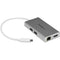 StarTech.com USB C Multiport Adapter - Aluminum - Power Delivery (USB PD) - USB C to Gigabit Ethernet - 4K HDMI - USB 3.0 Hub