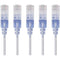 Monoprice 5-Pack, SlimRun Cat6A Ethernet Network Patch Cable, 5ft White