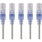 Monoprice 5-Pack, SlimRun Cat6A Ethernet Network Patch Cable, 14ft Gray