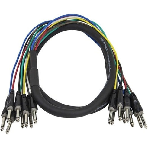 Monoprice 2 Meter (6ft) 8-Channel 1-4inch TS Male to 1-4inch TS Male Snake Cable