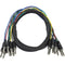 Monoprice 2 Meter (6ft) 8-Channel 1-4inch TS Male to 1-4inch TS Male Snake Cable