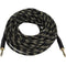 Monoprice 50ft. Cloth Series 1-4 inch T-S Male 20AWG Instrument Cable - Black & Gold