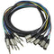 Monoprice 3 Meter (10ft) 8-Channel 1-4inch TRS Male to XLR Male Snake Cable