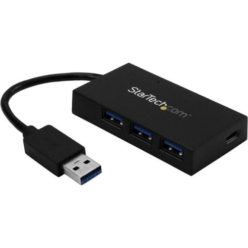 StarTech.com 4 Port USB Hub - USB 3.0 - USB A to 3x USB A and 1x USB C - Includes Power Adapter - USB Port Expander