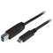 StarTech.com 2m 6 ft USB C to USB B Printer Cable - M-M - USB 3.0 - USB B Cable - USB C to USB B Cable - USB Type C to Type B Cable