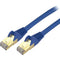 StarTech.com 8ft Blue Cat6a Shielded Patch Cable - Cat6a Ethernet Cable - 8 ft Cat 6a STP Cable - Snagless RJ45 Ethernet Cord