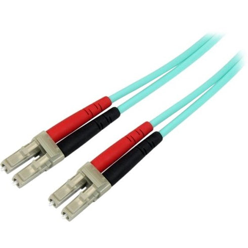 StarTech.com Aqua OM4 Duplex Multimode Fiber - 3m- 9 ft - 100 Gb - 50-125 - OM4 Fiber - LC to LC Fiber Patch Cable