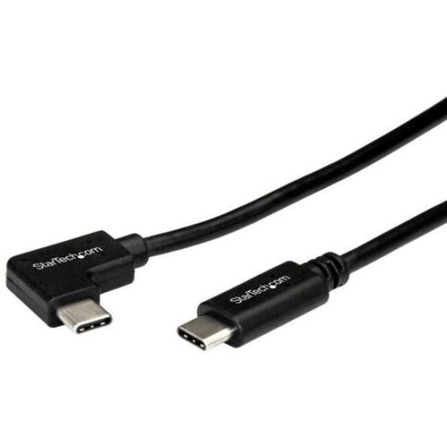 StarTech.com 1m 3 ft Right Angle USB-C Cable M-M - USB 2.0 - USB Type C Cable - 90 degree USB-C Cable - USB C to USB C Cable - USB-C Charge Cable