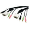 StarTech.com 4-in-1 USB DVI KVM Cable - Keyboard - video - mouse - audio extender - 4 pin USB Type A, mini-phone stereo 3.5 mm , DVI-I - mini-phone stereo 3.5 mm , 4 pin USB Type B, DVI-I - 3 m