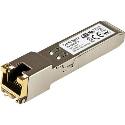StarTech.com 1000BASE-TX MSA Compliant SFP Module - RJ45 Connector - Copper SFP Transceiver - Lifetime Warranty - 1 Gbps - Max. Transfer Distance 100 m (328 ft)