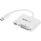 StarTech.com USB-C to DVI Adapter with Power Delivery (USB PD) - USB Type C Adapter - 1920 x 1200 - White