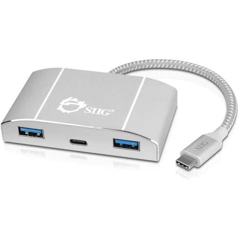 SIIG USB-C to 4-Port USB 3.0 Hub with PD Charging - 3A-1C