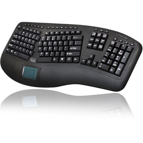 Adesso Tru-Form 4500 - 2.4GHz Wireless Ergonomic Touchpad Keyboard