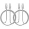 SIIG Zinc Alloy USB-C to USB-C Charging & Sync Braided Cable - 1.65ft, 2-Pack