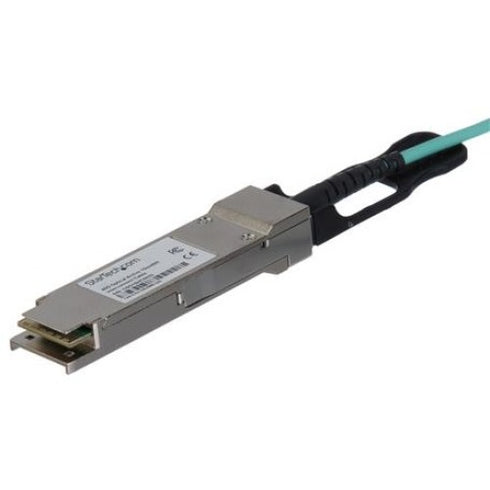 StarTech.com MSA Compliant QSFP+ Active Optical Cable (AOC) - 15 m (49 ft) - 40 Gbps - AOC Fiber Cable - Quad Mini-GBIC Cable