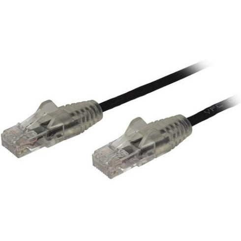 StarTech.com 10ft CAT6 Cable - Slim CAT6 Patch Cord - Black Snagless RJ45 Connectors - Gigabit Ethernet Cable - 28 AWG - LSZH (N6PAT10BKS)
