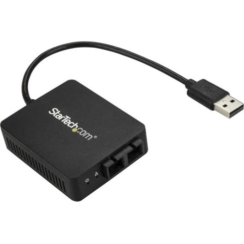 StarTech.com USB to Fiber Optic Converter - 100BaseFX SC - USB 2.0 to Ethernet Network Adapter - 2 km MM - Windows Mac and Linux