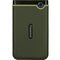 Transcend StoreJet 25M3 TS-2TSJ25M3G 2 TB Hard Drive - 2.5" Drive - External - Portable - Military Green