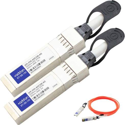 AddOn Cisco Compatible TAA Compliant 25GBase-AOC SFP28 to SFP28 Direct Attach Cable (850nm, MMF, 1m)