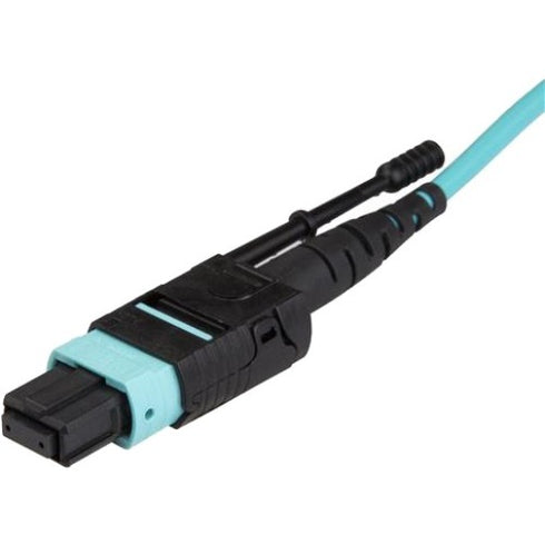 StarTech.com 3m 10 ft MPO - MTP Fiber Optic Cable - Plenum-Rated MTP to MTP Cable - OM3, 40G MPO Cable - Push-Pull-Tab - MPO MTP Cable